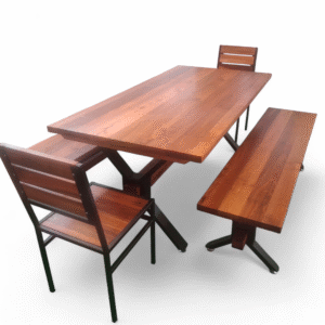 comedor 2 banquetas 2 sillas modelo bucalemu " bosque grande"